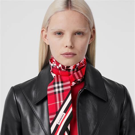 burberry silk skinny scarf